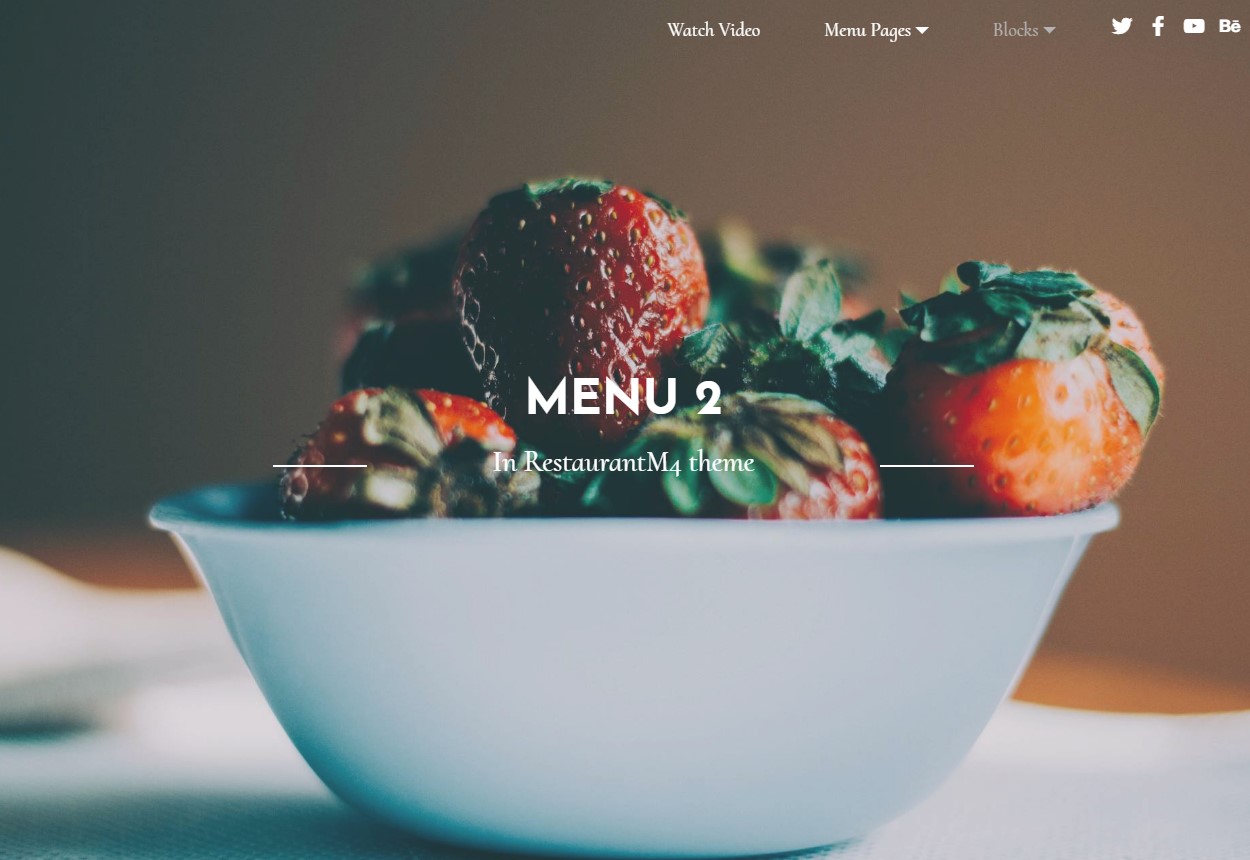 New Bootstrap HTML Restaurant Theme