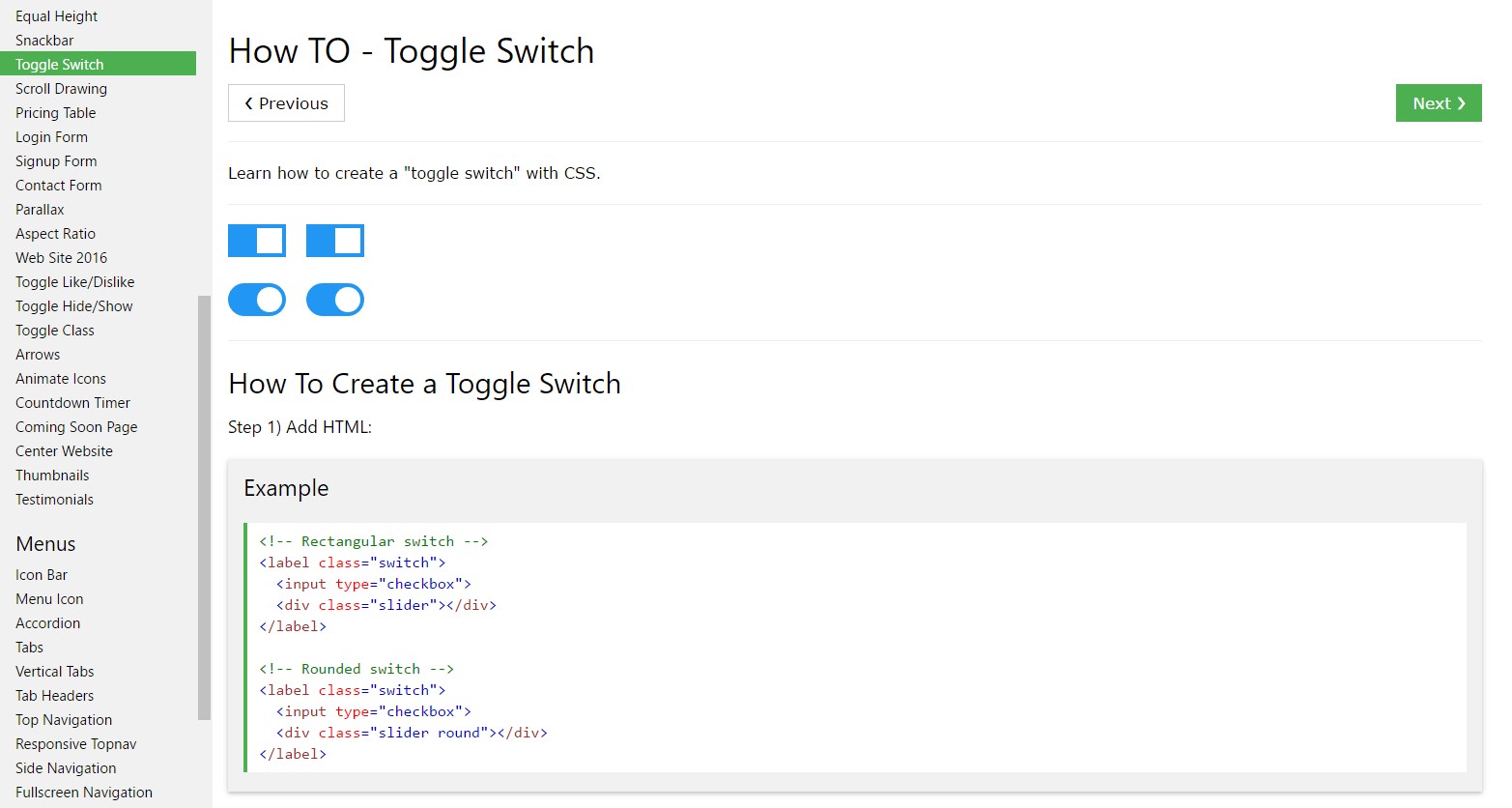  How you can create Toggle Switch