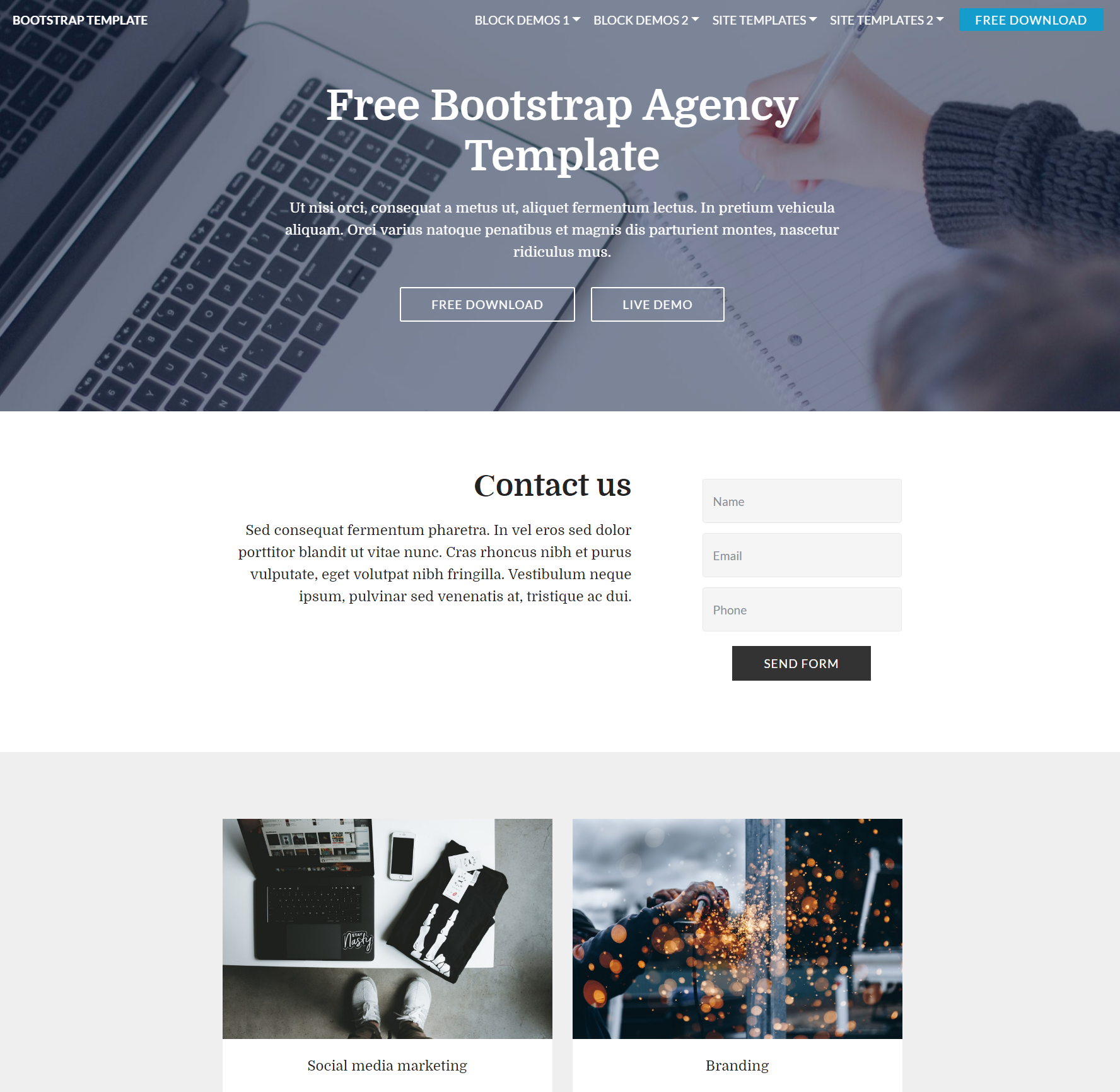 Responsive Bootstrap Agency Templates