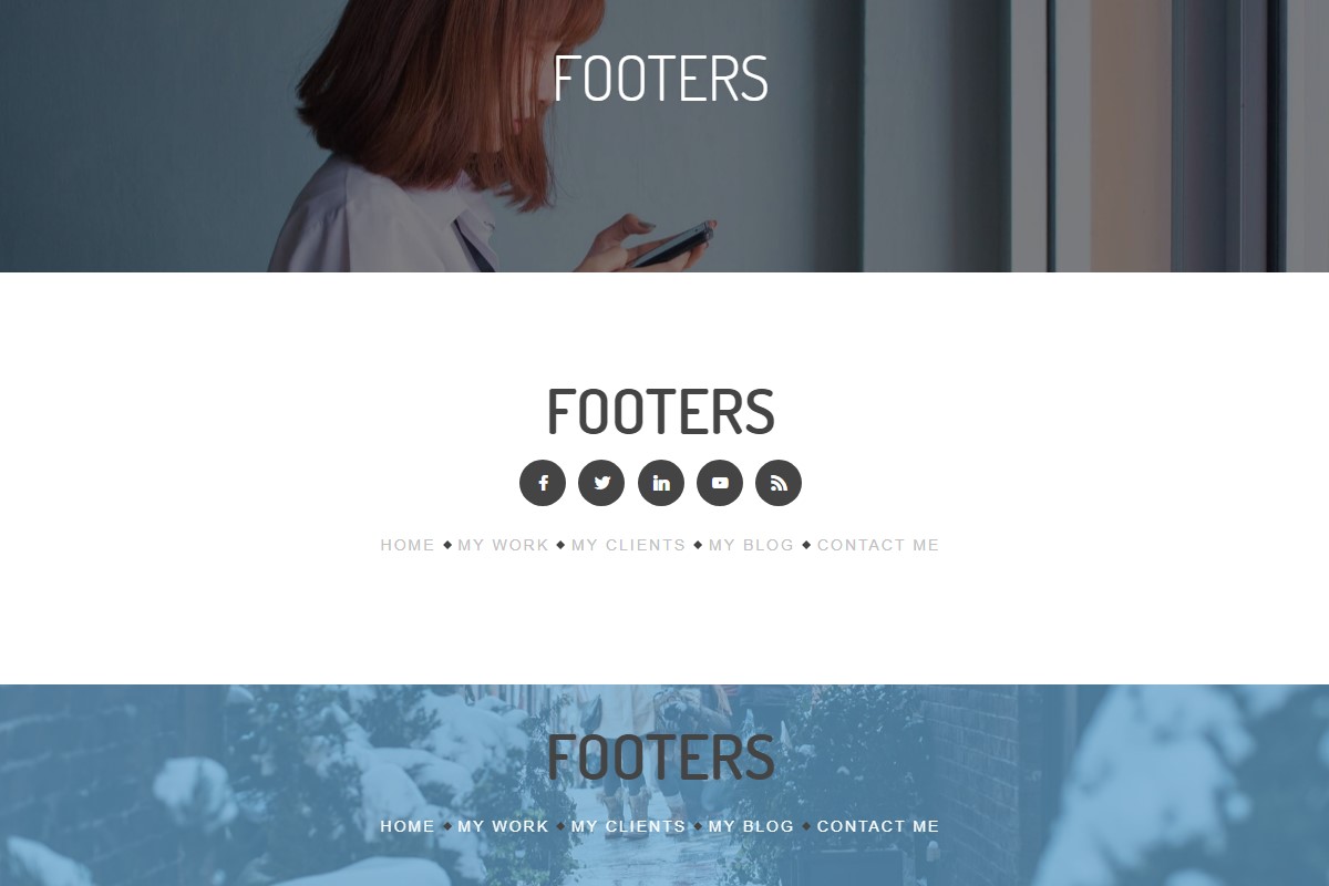 Useful Footer HTML Template
