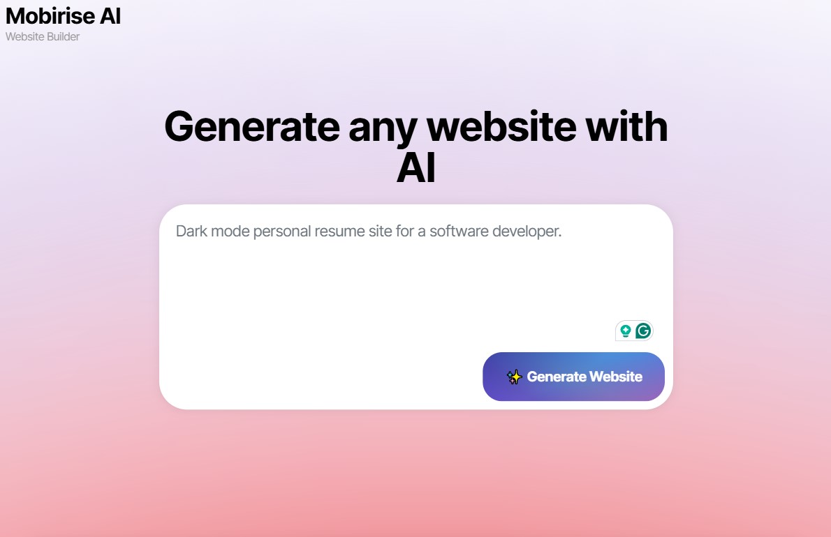 Mobirise AI Website Builder